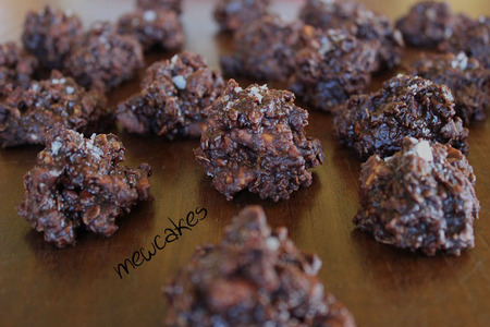 Meteoritos de chocolate salado