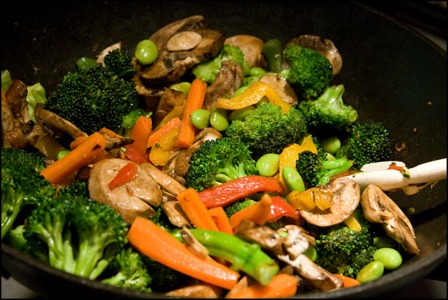 Verduras al wok 
