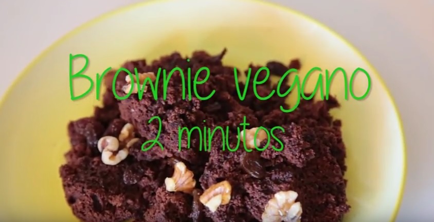 Brownie vegano en 2 minutos