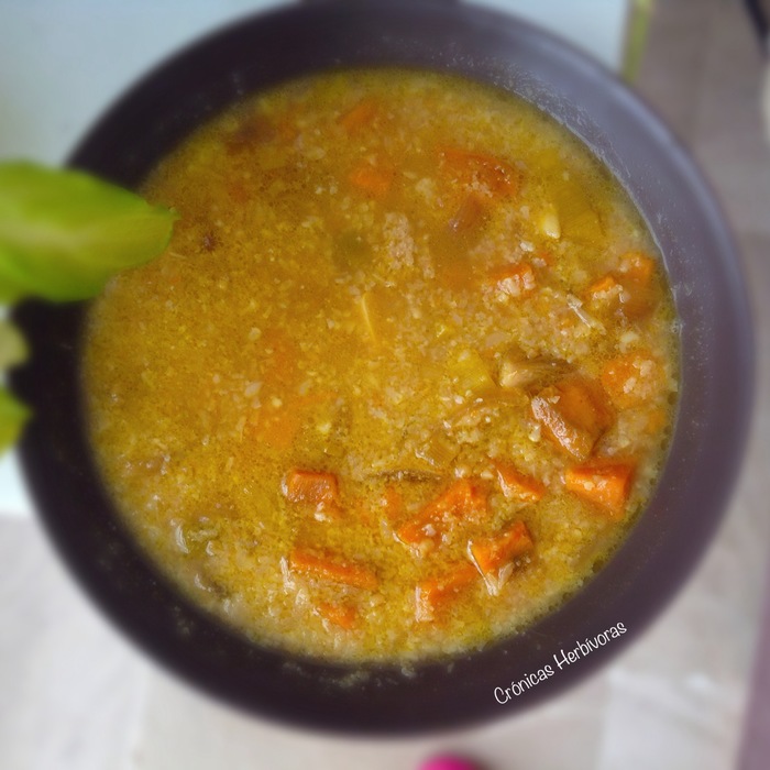 Sopa de batata y coliflor